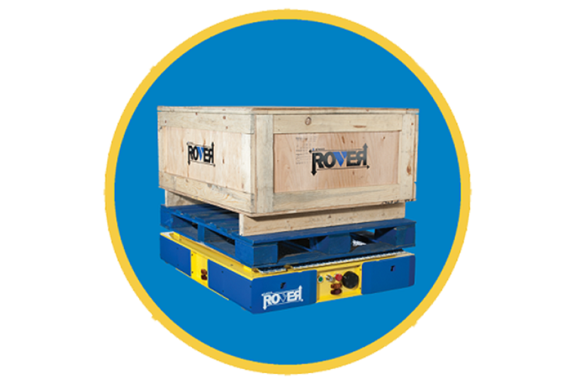 The Rover is an automatic pallet retriever that cuts down on labor and adds efficiencies to warehouse storage.