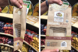 RPE featured at its Southern Exposure booth a more sustainable packaging option for its potatoes.