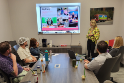 Carley Smith presents to Colorado Fruit and Vegetable Growers Association