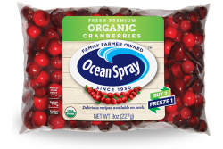 The demand for organic cranberries is increasing.